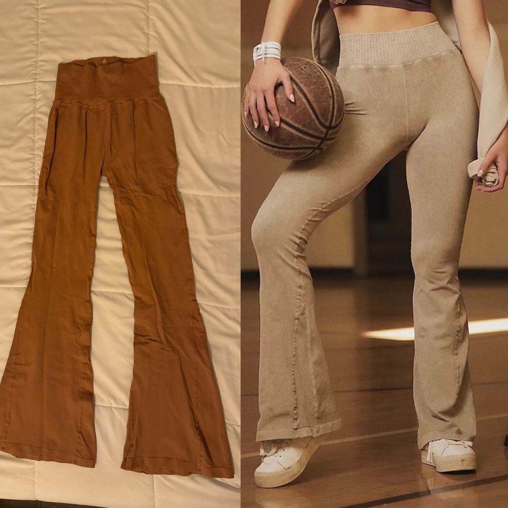 NWOT FREE PEOPLE Movement GOOD KARMA Flare Leggings (short inseam)